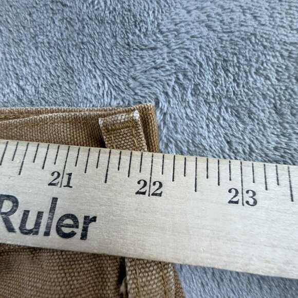 Vintage Carhartt Pants Men 44x32 Brown B111 Dungaree Flannel Lined Carpenter Y2K - Picture 15 of 16